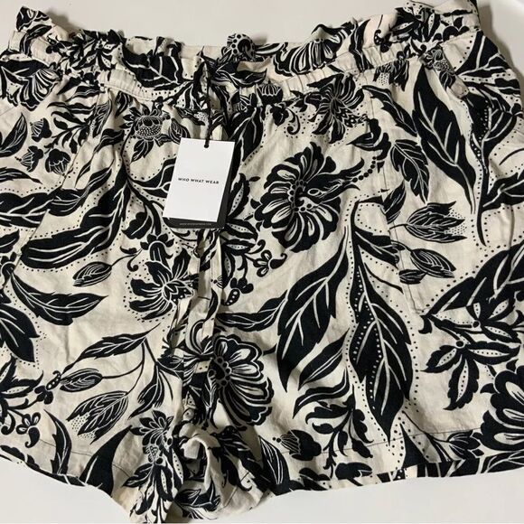 Who What Wear 4X paper bag style shorts linen rayon - Picture 5 of 5